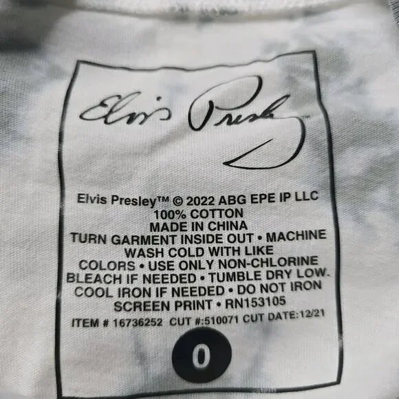 Elvis Presley 100% Cotton Graphic Print Band Tee Tshirt Tie Dye Size 0X - Picture 5 of 8
